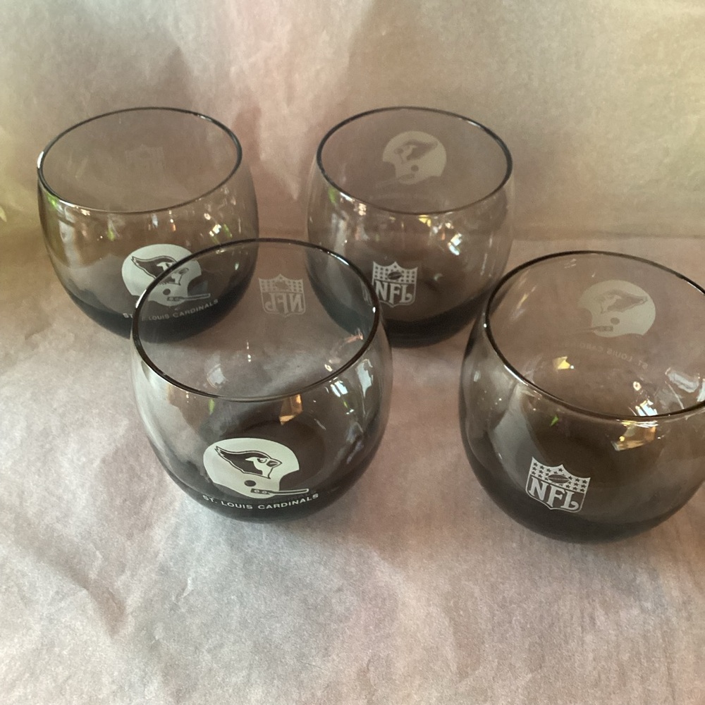 NFL St Louis Cardinals Vintage Cocktail Tumblers - set of 4